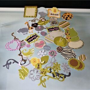 Zoo Animals Scrapbooking Cut-Outs 80 pieces